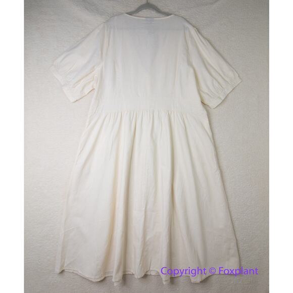 New! City Chic Sunset Stroll Linen Dress ivory, women plus size 24, linen cotton - Picture 11 of 16